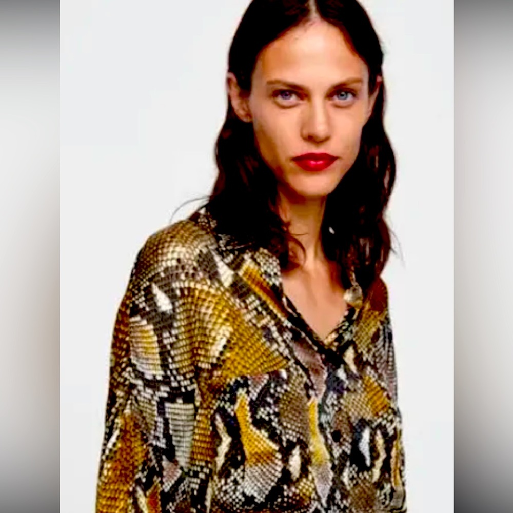 Snake skin dress shirt